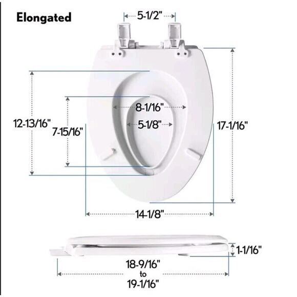 Mayfair NextStep White Elongated Soft Close Toilet Seat With Child Seat - Picture 6 of 6